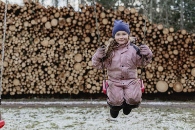 Girl swinging