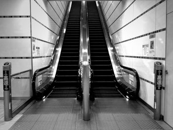 Escalator in subway station