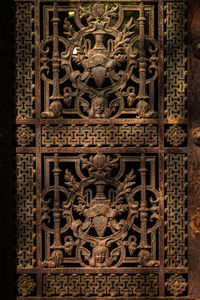 Close-up of ornate door