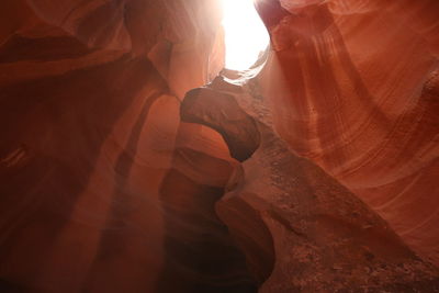 Low angle view of rock formation