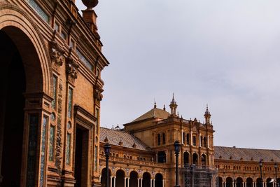 Low angle view of historical building against sky