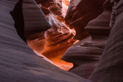 Low angle view of rock formation