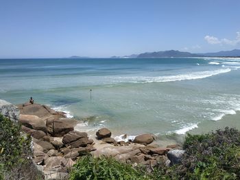 Scenic view of sea against sky