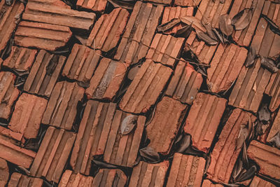 Full frame shot of roof tiles