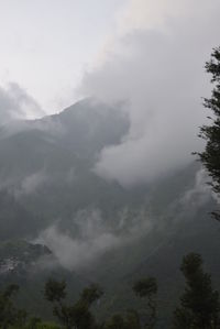 Low angle view of mountain against sky