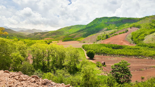 Scenic view of landscape against sky