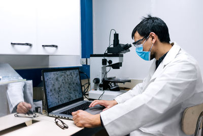 Male scientist working in laboratory