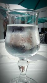 Close-up of water in glass