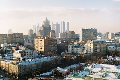 Cityscape against sky in the center of moscow