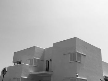 Low angle view of building against clear sky