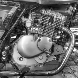 Close-up of motorcycle