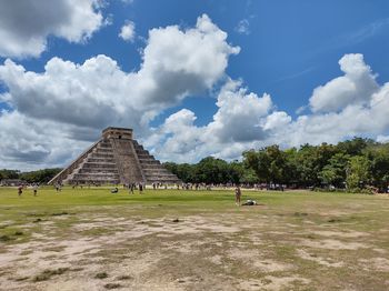 Group of people in front of temple