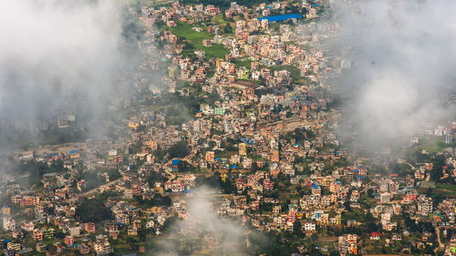 High angle view of cityscape