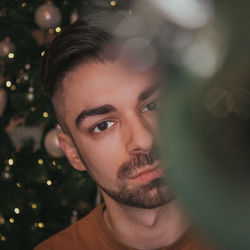 Close-up portrait of young man