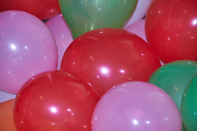 Close-up of multi colored balloons