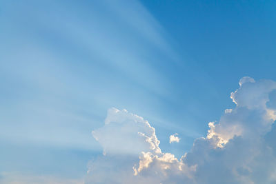 Low angle view of clouds in sky