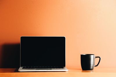 Close-up of computer keyboard on table