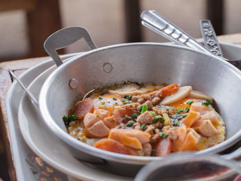 Close-up of soup in bowl