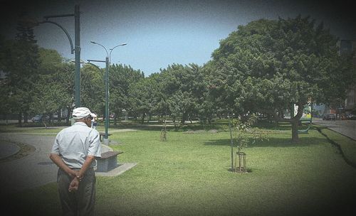 Full length of woman standing on grass