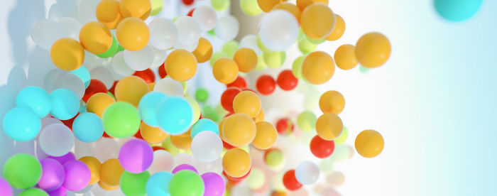 Close-up of multi colored balloons