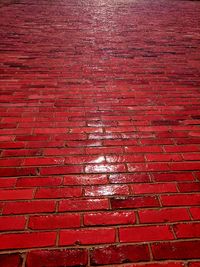 Full frame shot of red brick wall