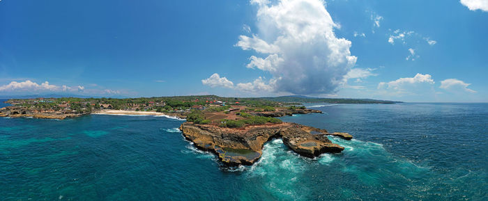 Panoramic view of sea against sky