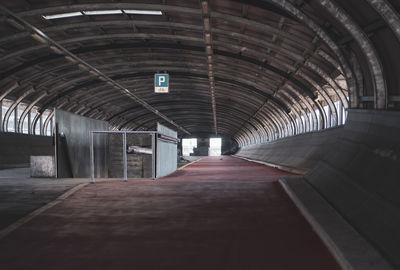 View of empty subway station