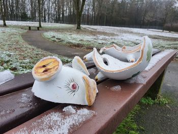 Close-up of abandoned shoes