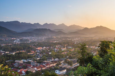 Viewpoint and landscape at luang prabang , laos.