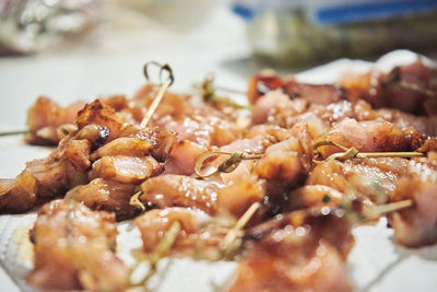 Close-up of meal served in plate