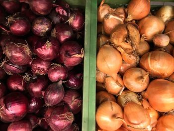 Full frame shot of red chili peppers in market