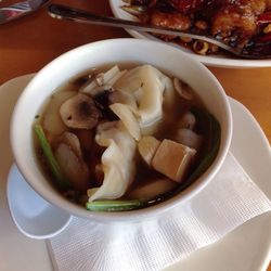 Close-up of soup in bowl