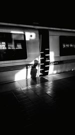 View of empty subway station