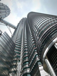 Low angle view of modern building against sky