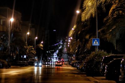 City street at night