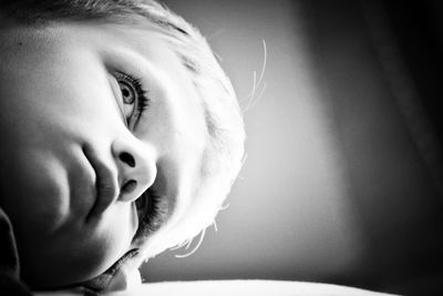 Close-up of thoughtful boy