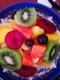 Close-up of strawberries in bowl