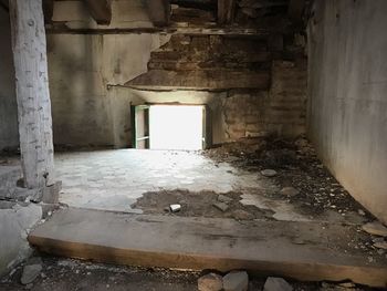 Interior of abandoned house