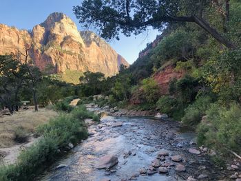 Scenic view of rocky mountains