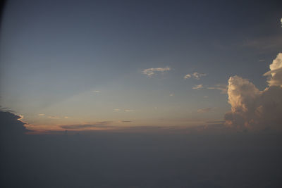 Scenic view of silhouette landscape against sky during sunset