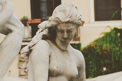 Close-up of angel statue