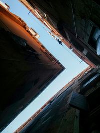 High angle view of buildings against sky