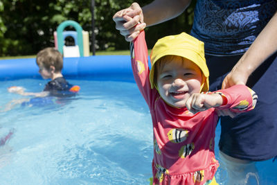 Children playing in water