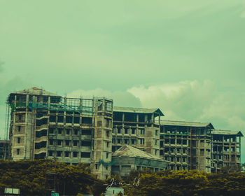 Low angle view of building against sky