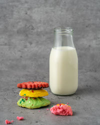 Close-up of breakfast served on table