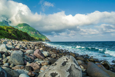 Scenic view of sea against sky