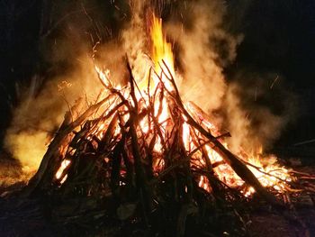 Close-up of bonfire