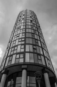 Low angle view of modern building against sky