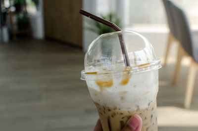 Close-up of drink on table