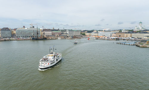 Helsinki city commuter ferries. water transport in finland.